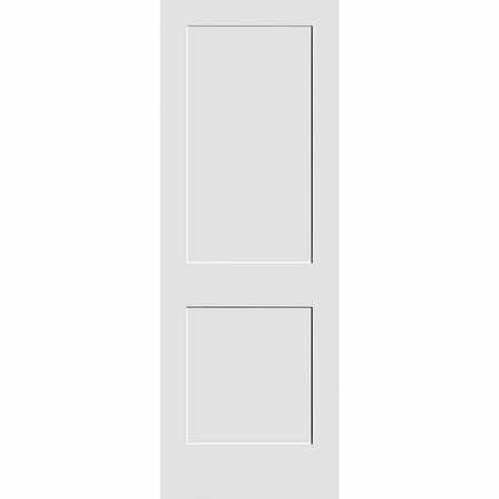 CODEL DOORS 36" x 84" Primed 2-Panel Interior Shaker Slab Door 3070pri8402